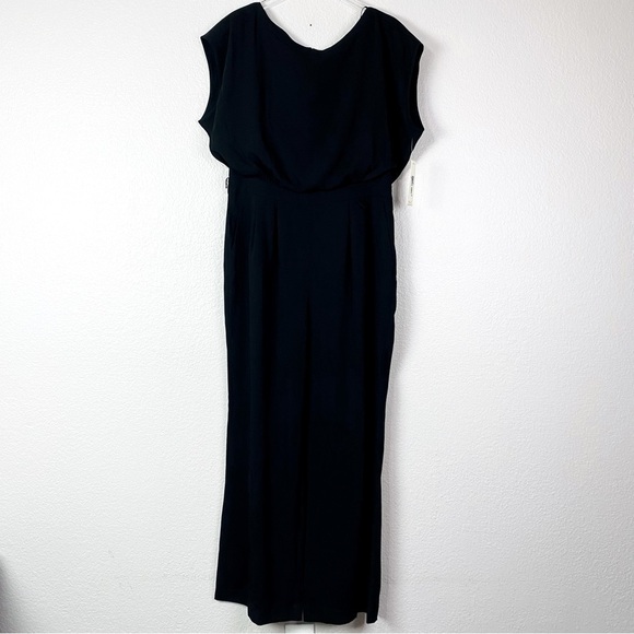 Eliza J Blake Black Cap Sleeve Wide Leg Jumpsuit Size 14 - Picture 4 of 11